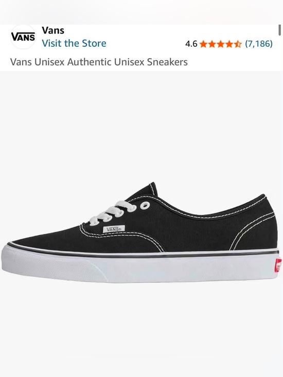 Vans Shoes - NIB Unisex Vans Black and White Low-Top Canvas Sneakers M sz 5 W sz 6.5